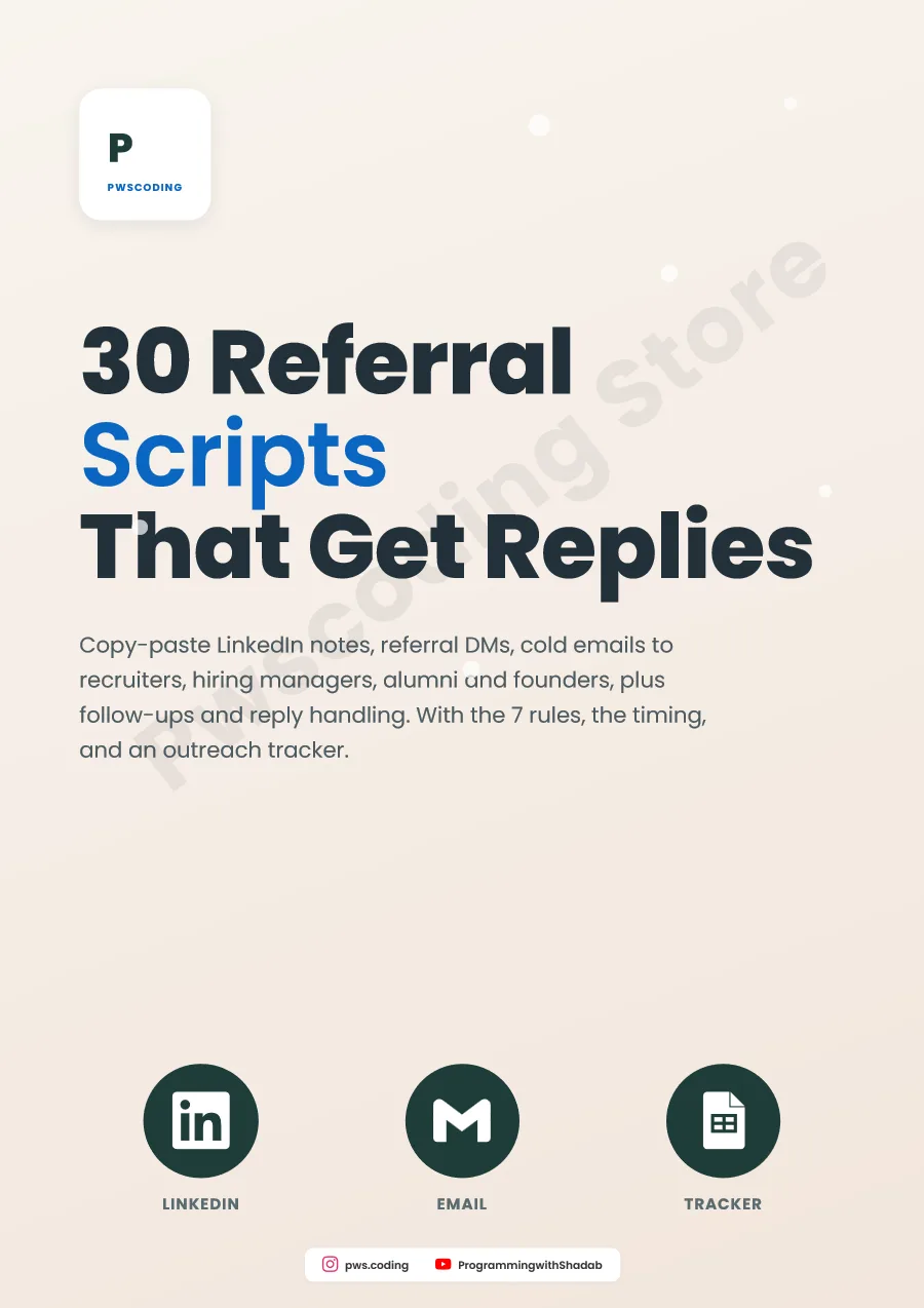 Page from 30 Referral Scripts — LinkedIn, Cold Email, Follow-ups