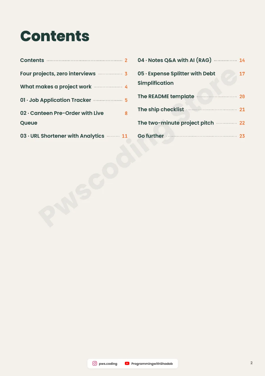Page from 5 Portfolio Projects That Get Interviews