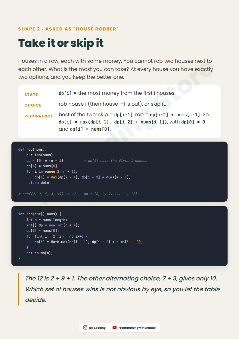 Page from Dynamic Programming: The Six Shapes