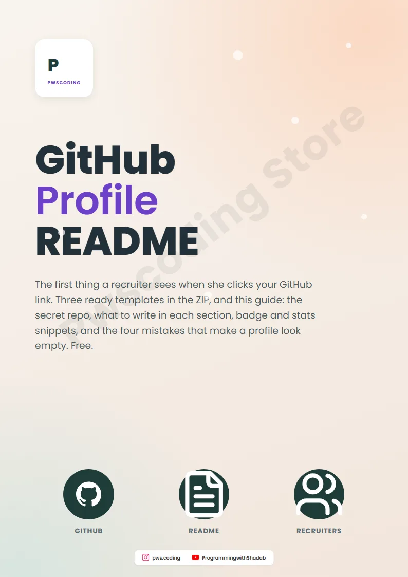 Page from GitHub Profile README: 3 Templates + Guide