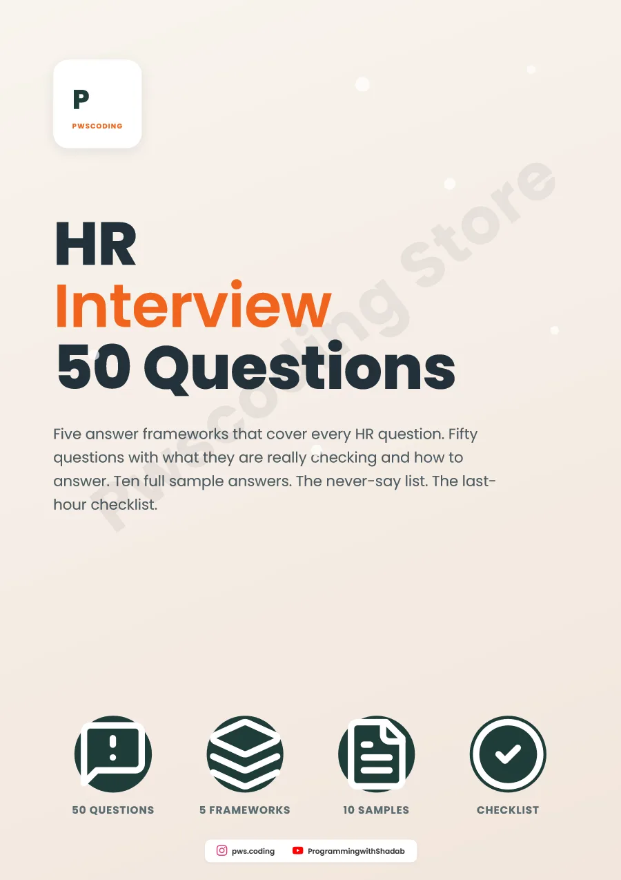 Page from HR Interview: 50 Questions + Answer Framework