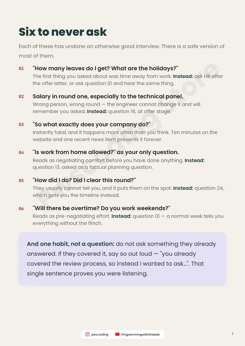 25 Questions To Ask The Interviewer, Inside page 3