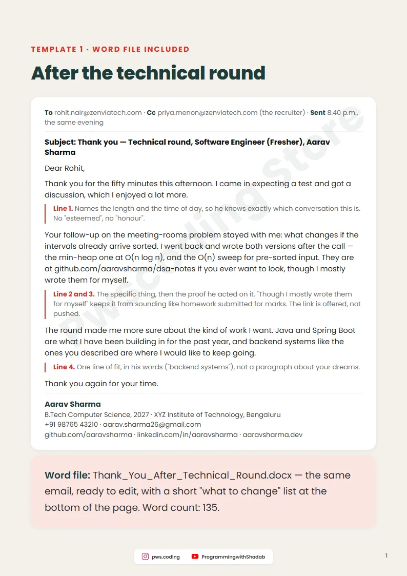 Page from Thank-You Emails: 3 Templates + Guide