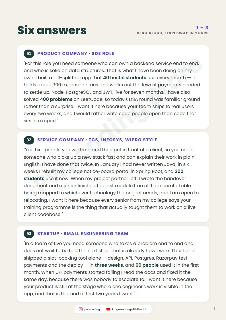 Why Should We Hire You? The 3-Part Answer, Inside page 3