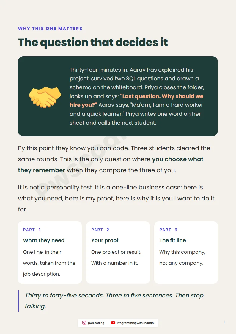 Page from Why Should We Hire You? The 3-Part Answer