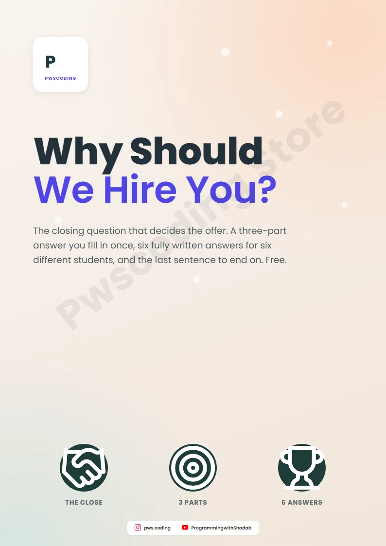 Page from Why Should We Hire You? The 3-Part Answer